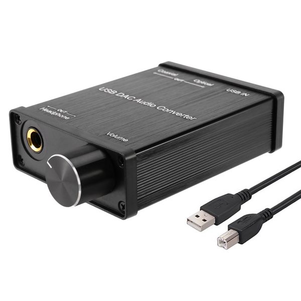 USB to Coaxial S/PDIF Optical 3.5mm/6.3mm Headphone Audio Converter