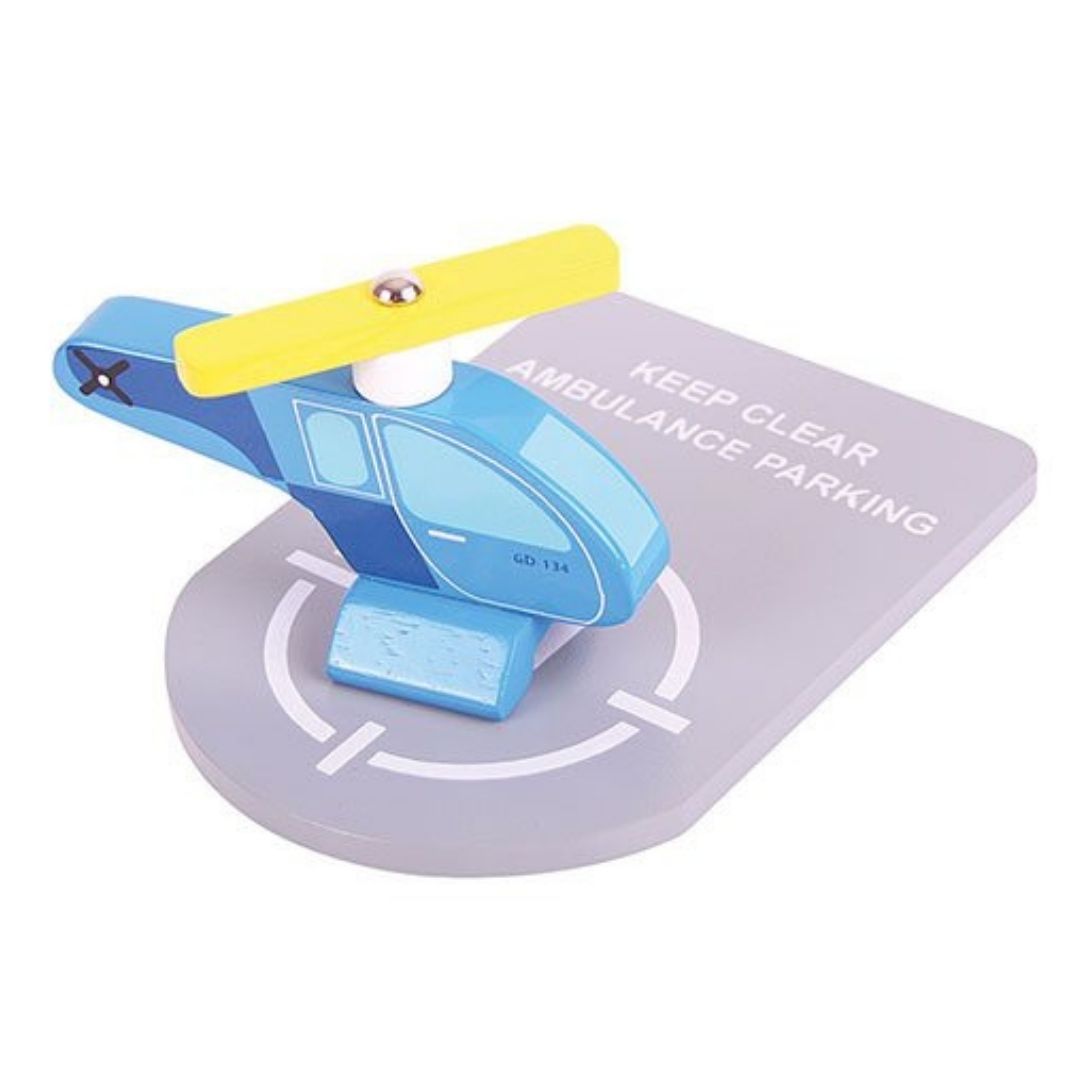 BigJigs Wooden Helicopter and Heli Pad Set Shop Today. Get it