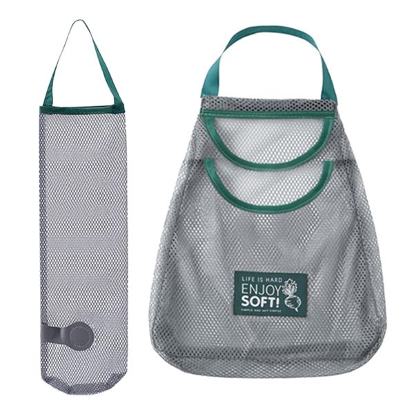 Home Organising Multi Use Household Item Storage Mesh Bag Set of 2