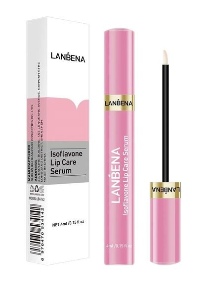Lanbena - Lip Plumper Serum, Promote Lips Luster, Fine Lines, Isoflavone