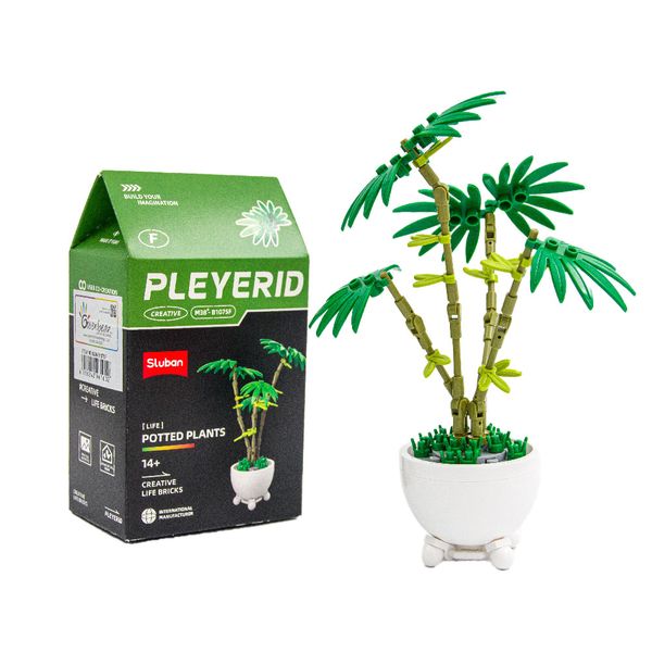 Sluban Building Set: Pleyerid - Potted Plants - Palm Tree - 82 Pieces
