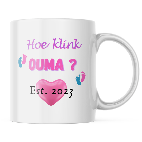 Ceramic Hoe klink Ouma Mug - White - 11 OZ