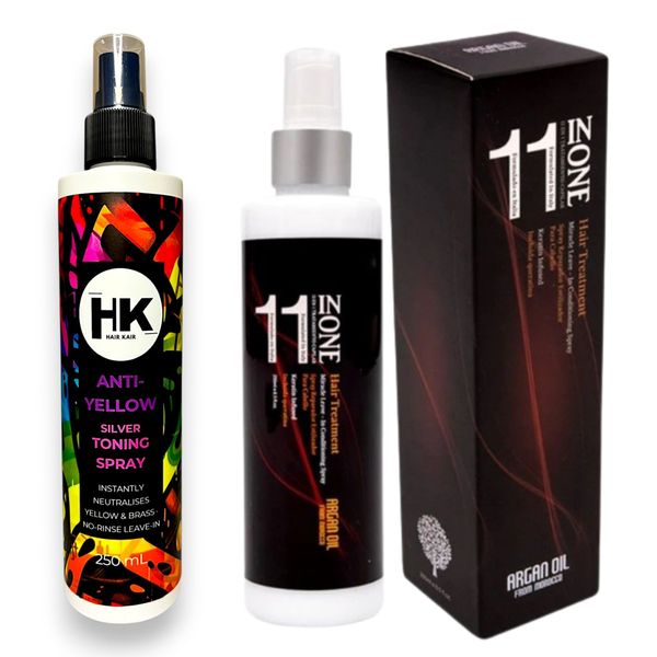 HK Anti-Yellow Toning Spray 250ml &amp; Lily 11-in-1 Leave-In Treatment Duo