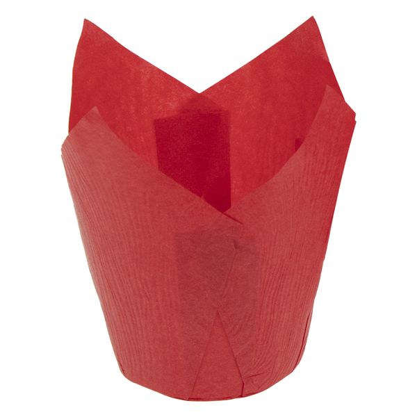 Regent Cake Cups Red Tulip Pet Lined 25 Pack - (80/50mm Dia x 90mm)