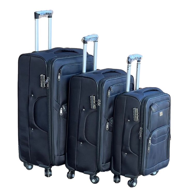 Bag Set Takealot Luggage Specials Grey Fabric 3-Piece Trolley