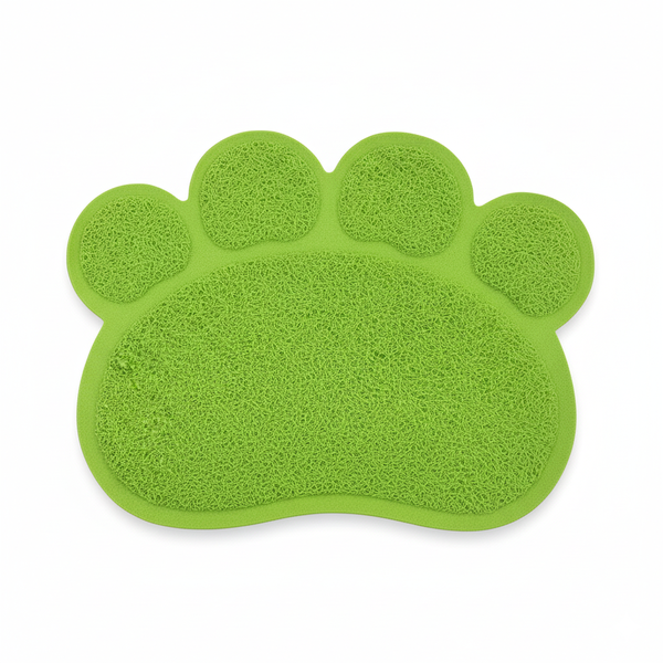 Green Premium Pet Paw Mat - Cat/Dog Litter/Food Catcher, Easy Clean Design