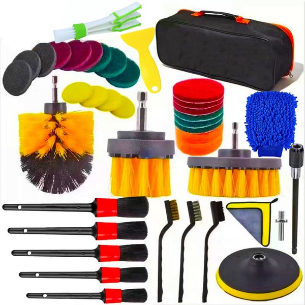 Auto Car Cleaning Brush Detailing Tools Kit Interior Exterior-40PCS