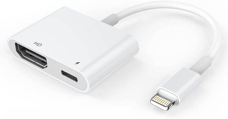 HDMI Adapter Compatible with IPhone 1080P Lightning Digital AV Adapter