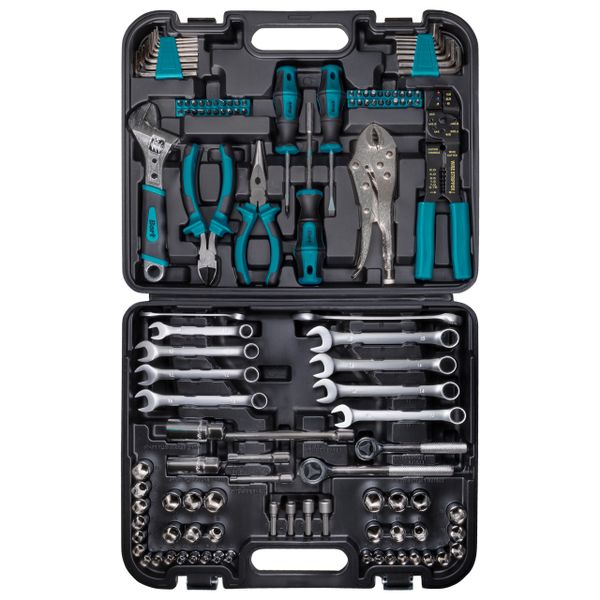 Bort - Professional Mechanics Hand Tools Set with Spanners, Sockets - 121 Piece