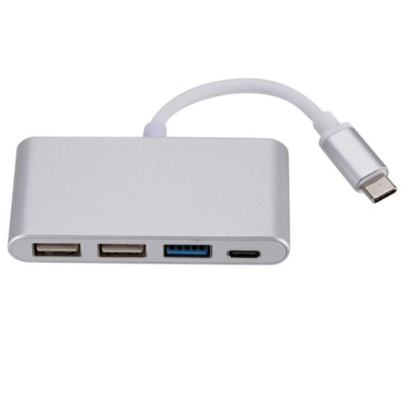 Type C Hub With USB 3.0(1x) USB 2.0(2x) Type C(1x) Ports - 4 in 1