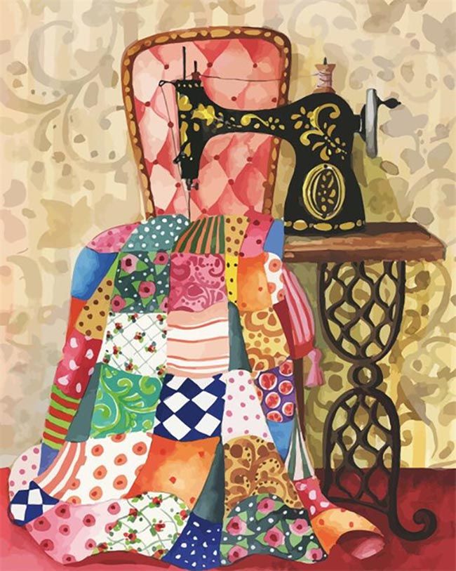 Paint by Numbers for Adults Colourful Quilt Shop Today. Get it Tomorrow!