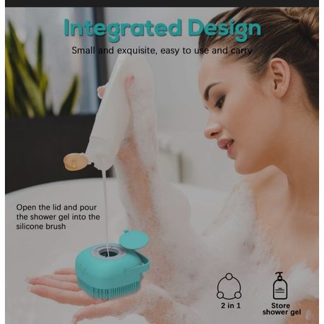 4 Pieces Of Silicone Soft Shower Bath Brush Exfoliating Body Scrub With Soap  Dispenser Silicone Massage Shower