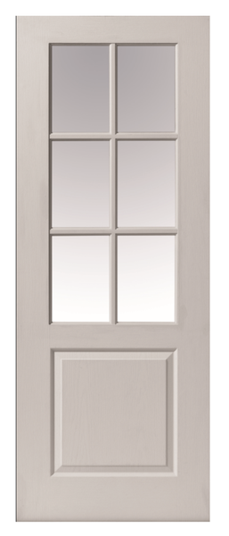 Caprice - 6 Light Straight Top - Glazed Interior Door