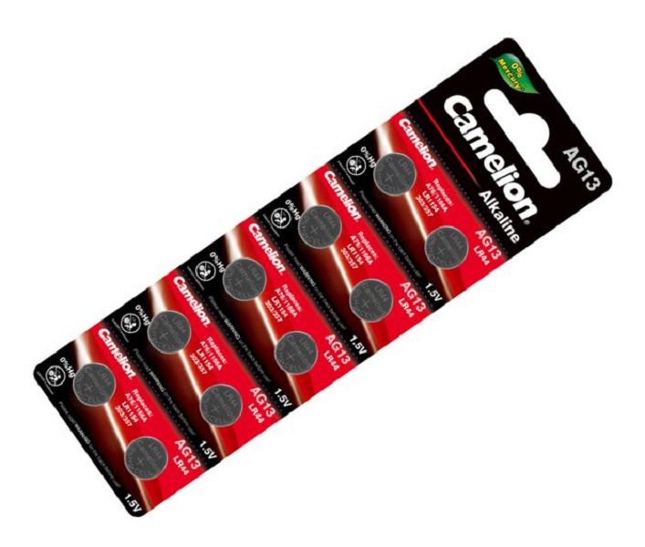 CAMELION AG13-BP10 (0%Hg) Alkaline Button Cell 1.5V 158mAh 10/Pack