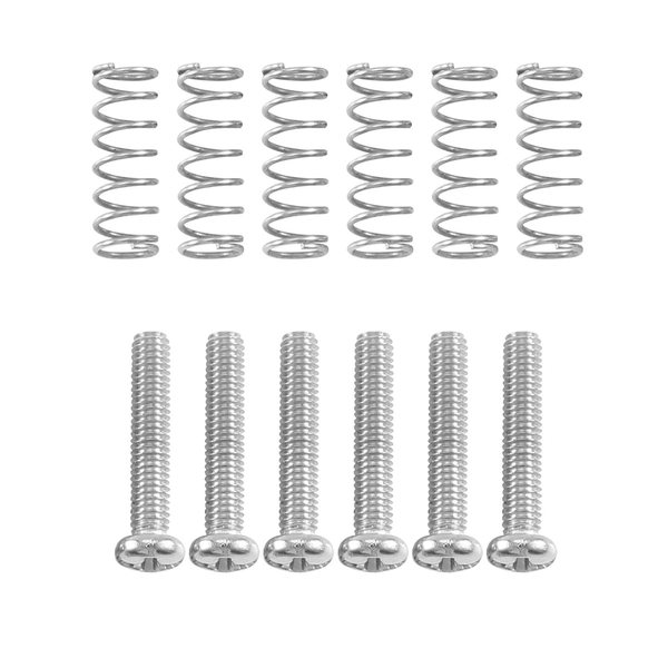 6 Pcs Electric Guitar Tremolo Bridge Adjust Spring and Screws Silver