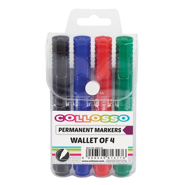 Collosso Permanent Markers Wallet of 4
