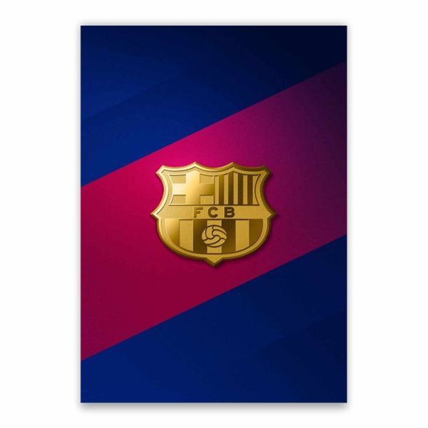 Gold Barcelona Logo Poster - A1
