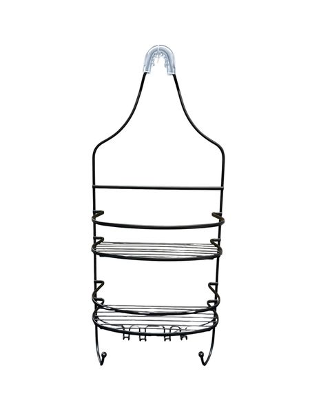 Metal Double Shelf Shower Caddy-ZYB109-Black
