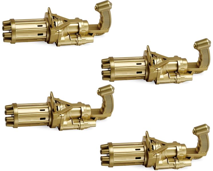 JB LUXX 20cm 8 HOLE Gatling Electric Bubble Gun Machine - Set of 4