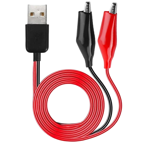 IPSTYLE Crocodile Clamps to USB A Male Connector Cable Copper Test