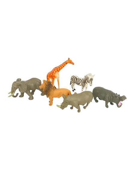 Wild Life Animal Figures Set - 6 Piece African Safari Animals