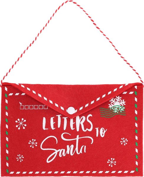 Letters to Santa Envelope with Red-White Hanging Rope &amp; Button Closure, 38X29CM