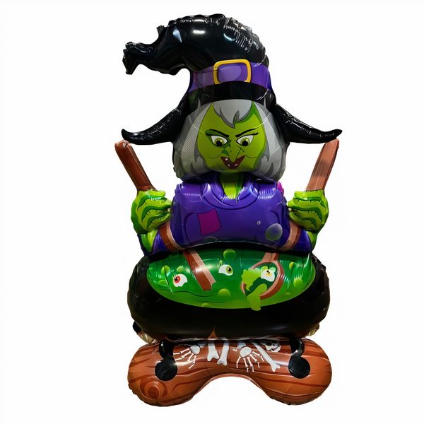 Large Halloween Foil Balloon - Witch/Sorceress (113cm x 67cm)