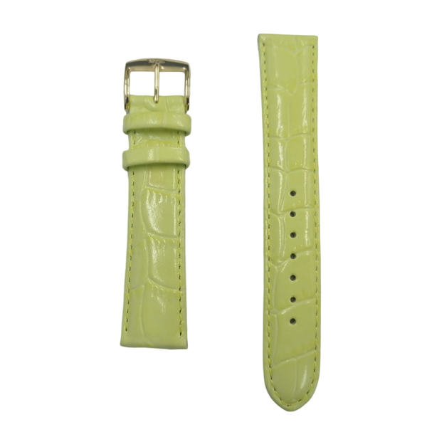Green Croco Grain Watch Strap - 18mm