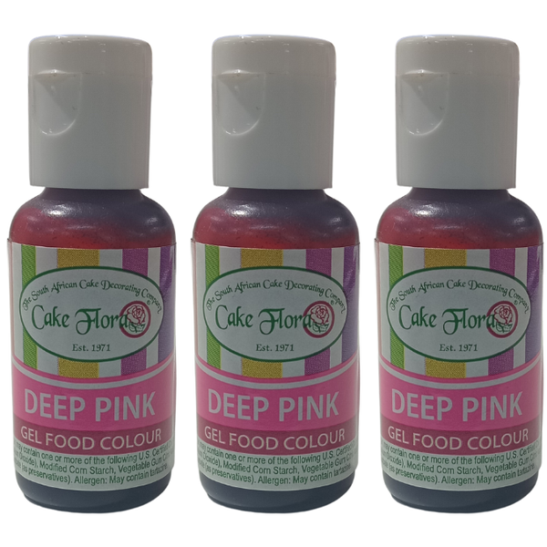 Cake Flora Gel Food Colour - Deep Pink ( Pack Of 3 )