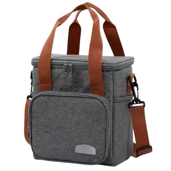 7.3L Insulated Waterproof Food Storage Thermal Lunch Tote Bag Grey