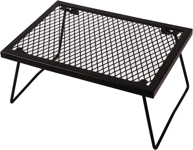Folding Campfire Grill Grate Portable Heavy Duty Steel Over Fire Camp Grill