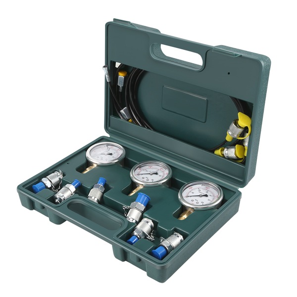 Hydraulic Pressure Guage Test Kit With Hose Coupling And Gauge Tools