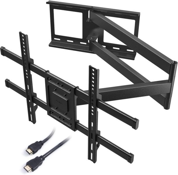 Bontec TV Wall Mount 75" Bracket Long Articulated Arm HDMI &amp; Spirit level