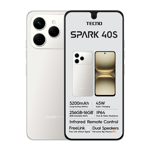Tecno Spark 40s Dual Sim 256GB - Grey