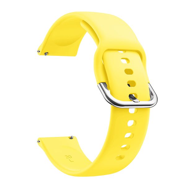 Sports Watch Strap Compatible with 20mm Samsung / Huawei / Garmin-Yellow