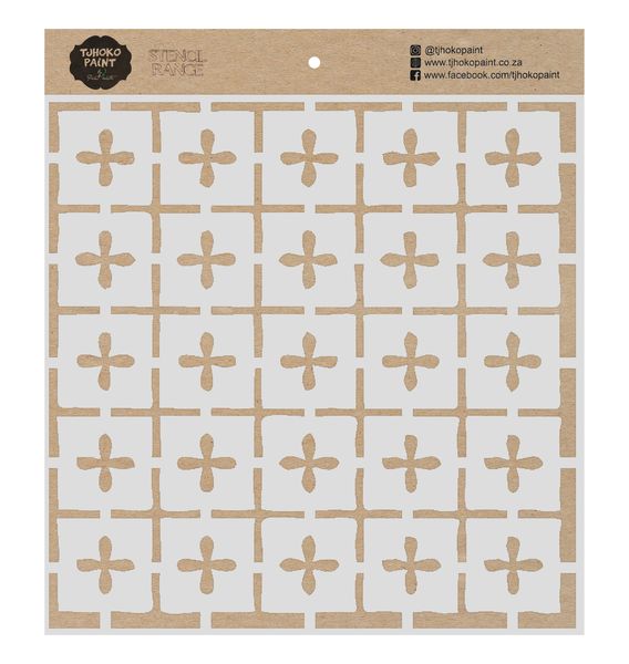 Tjhoko Paint Stencil - 30x30cm - Square Tile 1