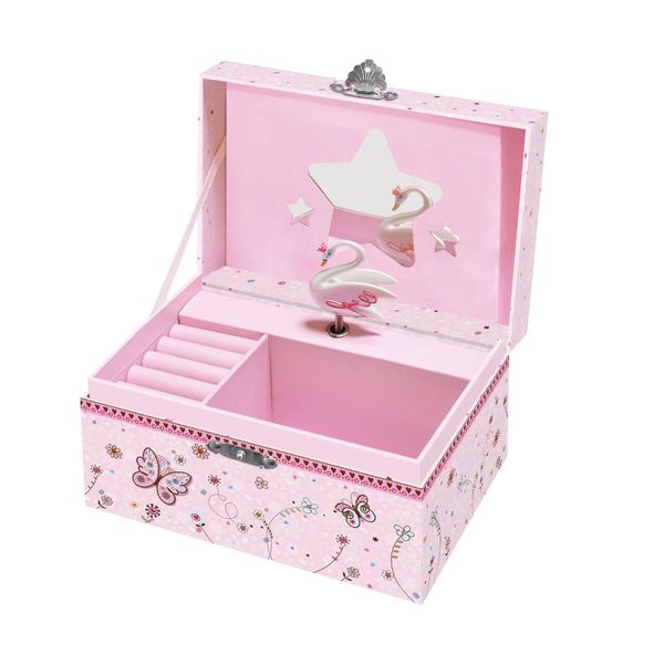 Floral Butterfly Jewelry Box for Girls