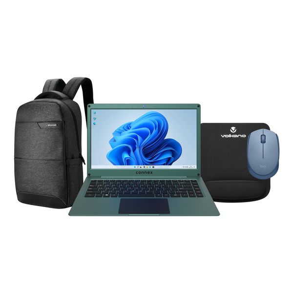 Connex SwiftBook PRO X 14" Celeron N4020 8GB/256SSD W11HOME- Green -Bundle