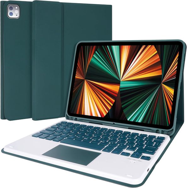 DW Smart Keyboard Case With Touchpad Compatible With Ipad Pro 11" - Green