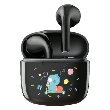 BL22B - Wireless Hi-Fi Earbuds With Cartoon Themed Charging Case - Black Image