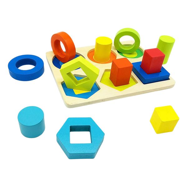 Wooden Shape Sorter Puzzle YG-18 - 13-Piece