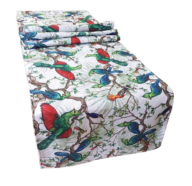 Vintage Birds Animal Table Runner - 200 x 45cm