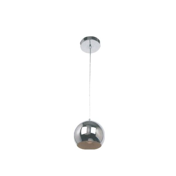 ACDC - 230v 60w E27 Pendant Steel &amp; Aluminium White