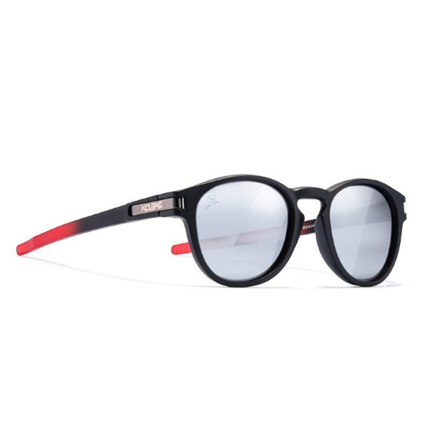 Kdeam KD997 Polarized Sunglasses - Matte Black&amp; Red /Mirror Silver