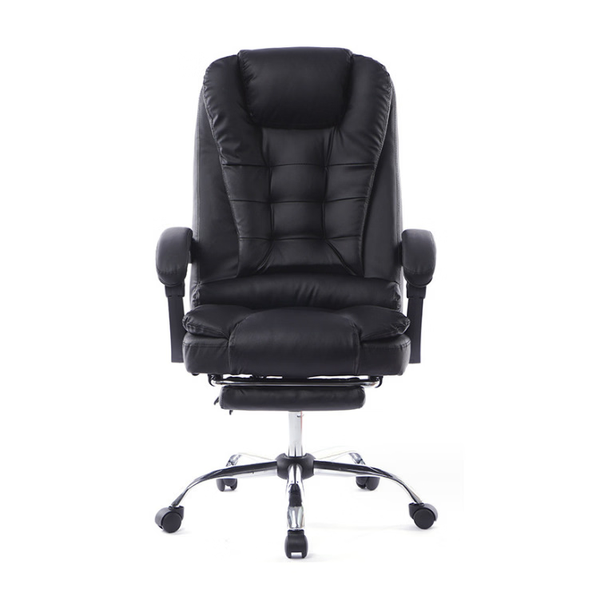 High Back Executive Office Chair with Footrest - Ergonomic PU Leather