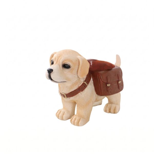 Resin Dog Planter Pot with Drain Hole Labrador Design