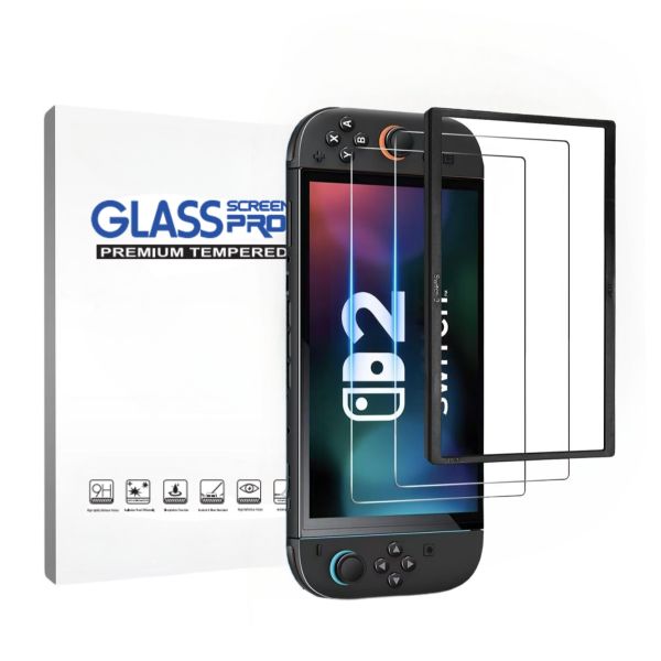 2-pack tempered glass screen protector - compatible with Nintendo Switch 2
