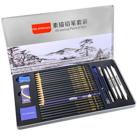 29 PCS Professional Drawing Artist Kit Set Pencils and Sketch Charcoal Art  Tools