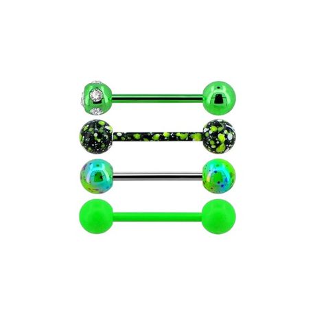 Stainless steel Tongue Ring - 4 Piece Image