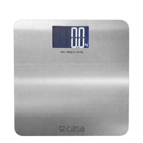 CASA Digital Bathroom Scale - Steel Platform - Large LCD Display